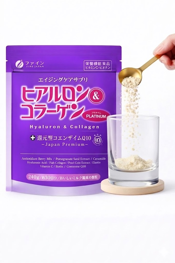 Fine Japan Hyaluron & Collagen + Coenzyme Q10 PLATINUM / 240 g (30 days)