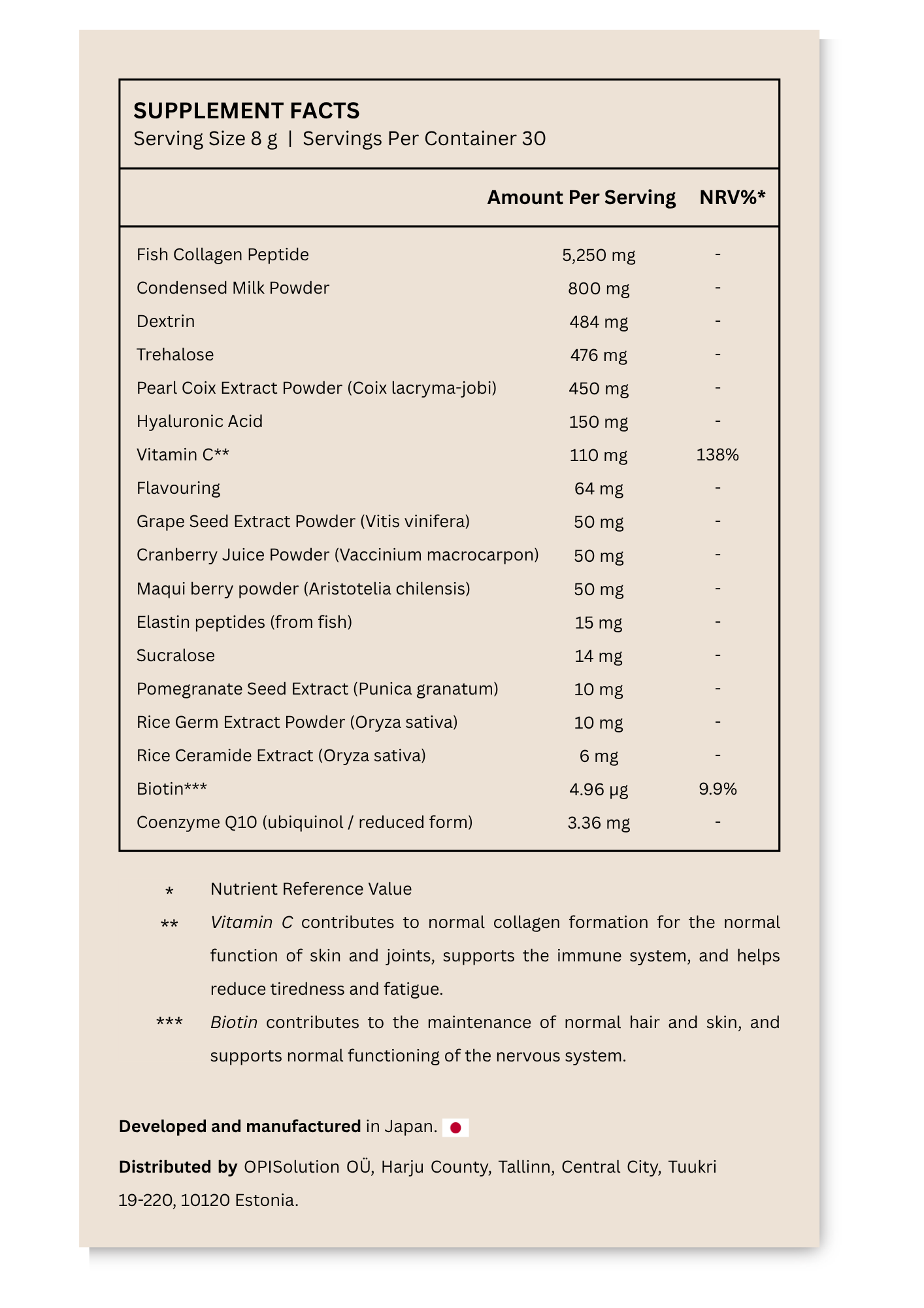 Fine Japan Hyaluron & Collagen + Coenzyme Q10 PLATINUM / 240g (30 days)