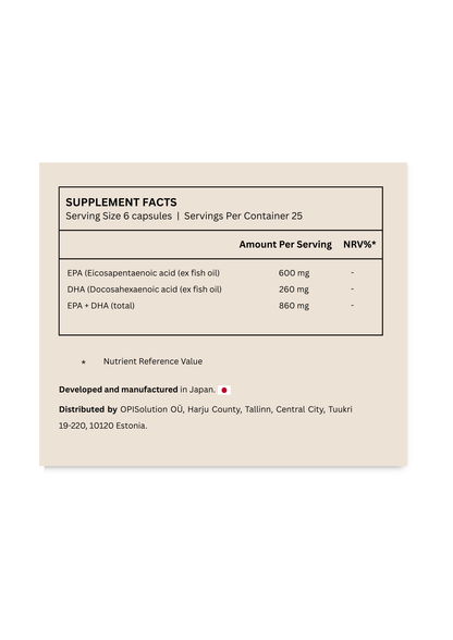 Fine Japan Omega EPA + DHA / 150 kapslit