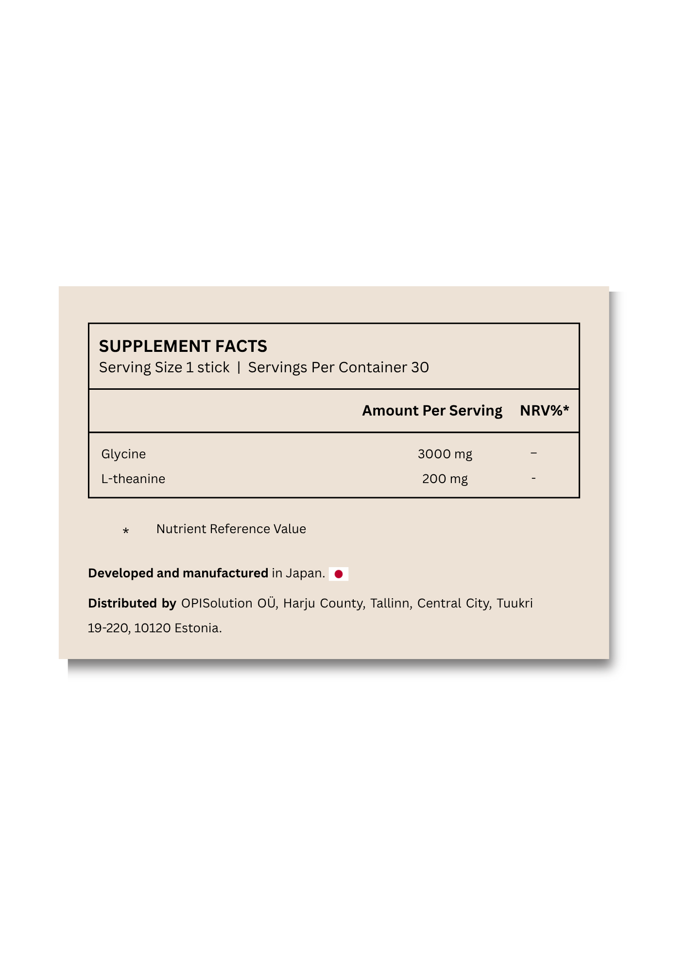 Fine Japan Glycine 3000 & Theanine 200 / 30 sticks