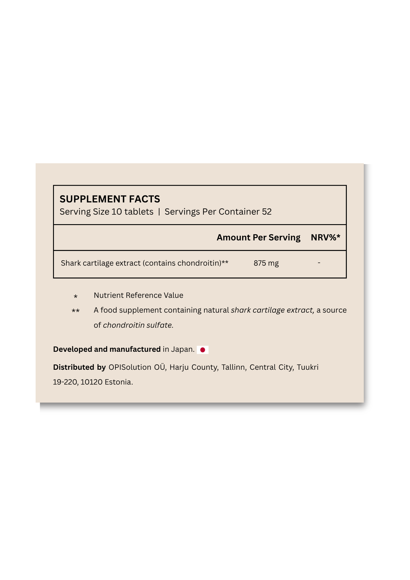 Fine Japan Shark Chondroitin Extract – Shark Chondroitin / 520 tablets