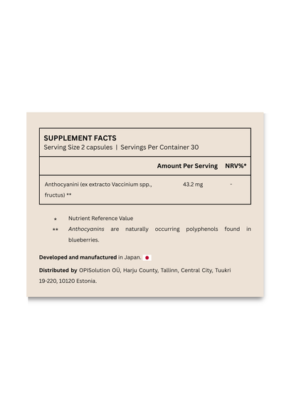 Fine Japan Eye-Vitan – Anthocyanins from blueberries / 60 capsules