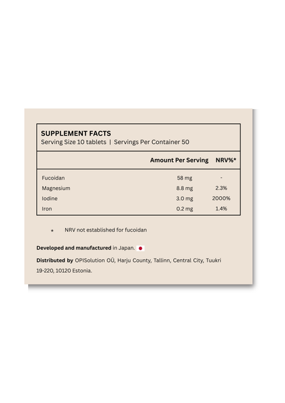 Fine Japan Kelp Root Extract Kelp vetika tabletid / 500 tabletti