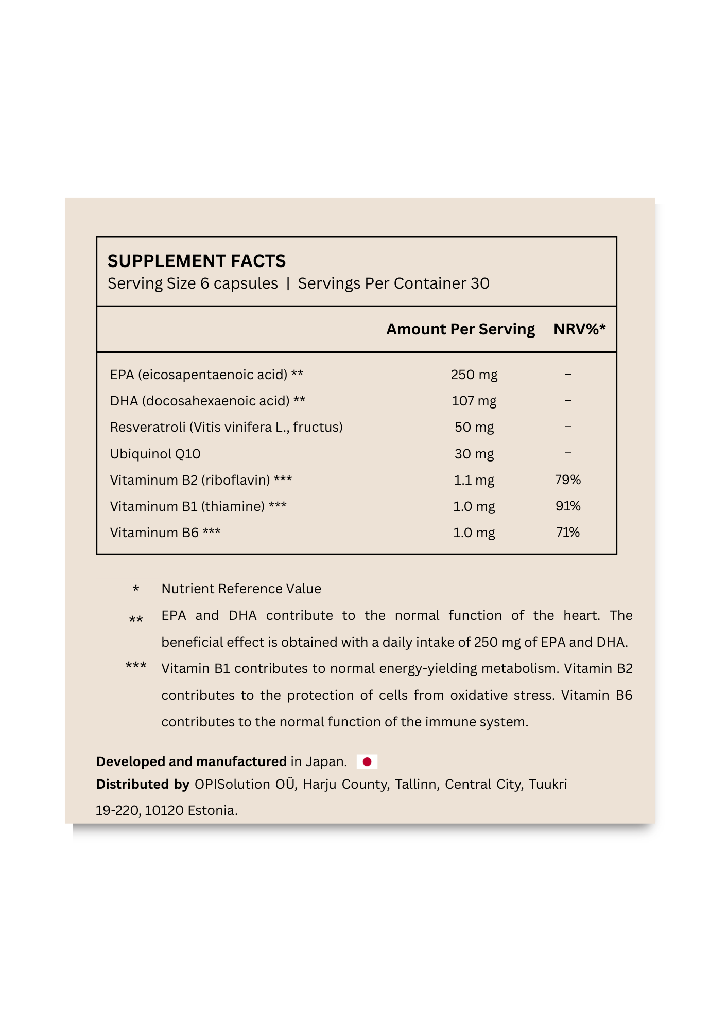 Fine Japan Resveratrol + CoQ10 + EPA/DHA / 180 kapslit