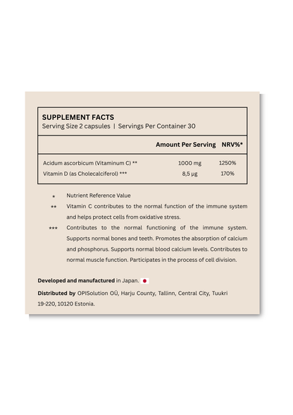 Fine Japan Vitamin C + D / 60 capsules